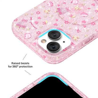Pink Hanukkah Glitter iPhone Case