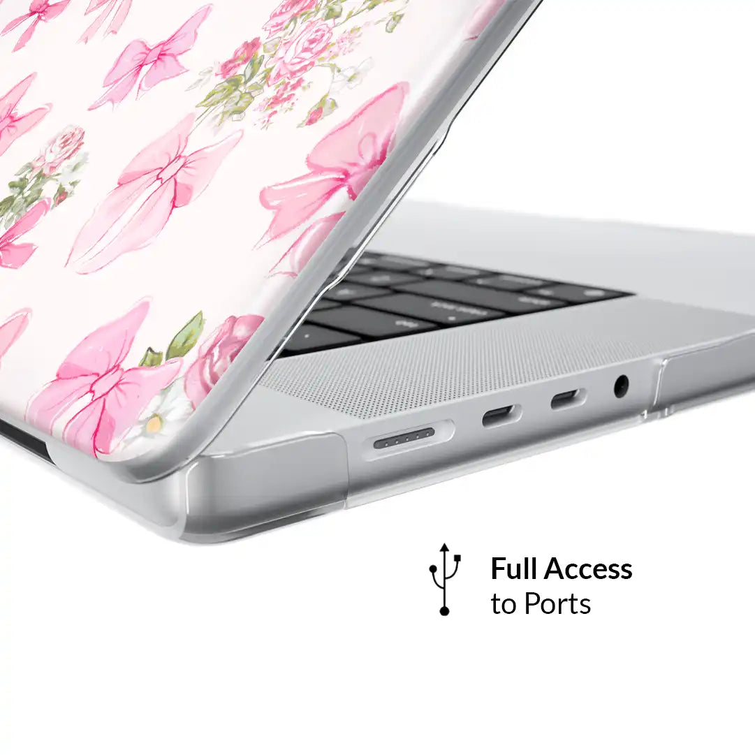 Posie Pink Bows MacBook Case