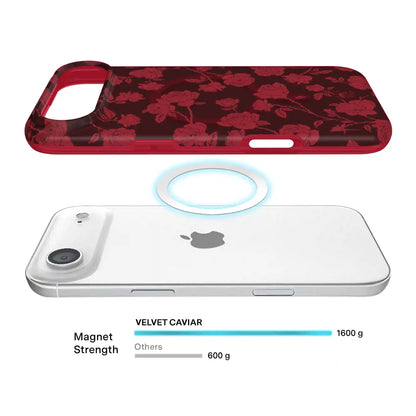 Dark Cherry Floral iPhone Case