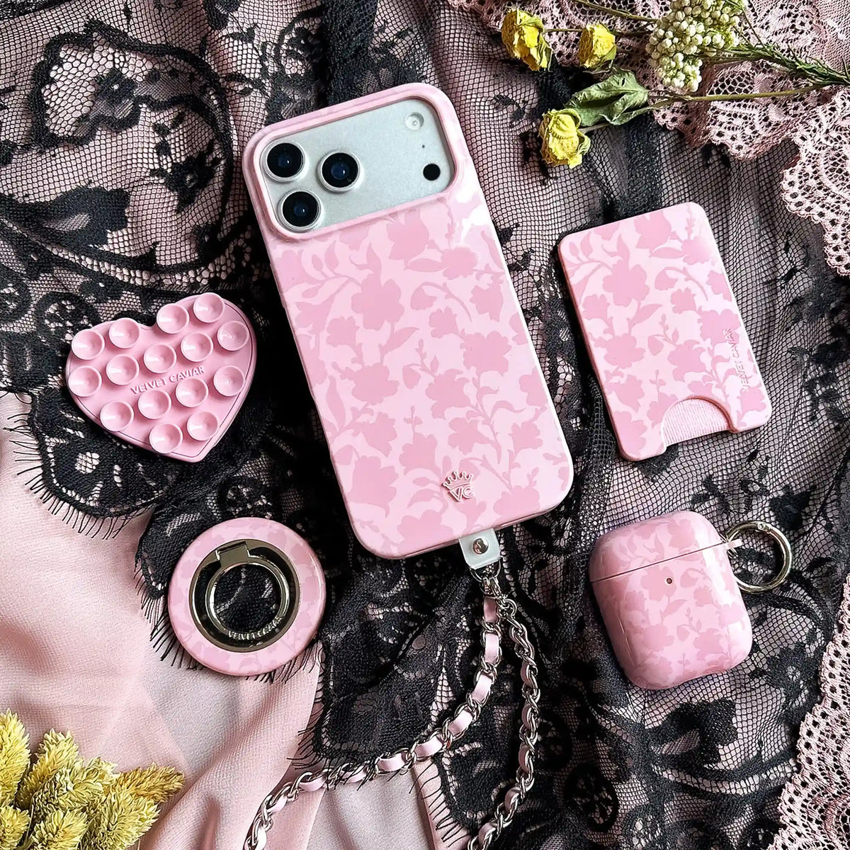 Magical Mauve Floral MagSafe Wallet