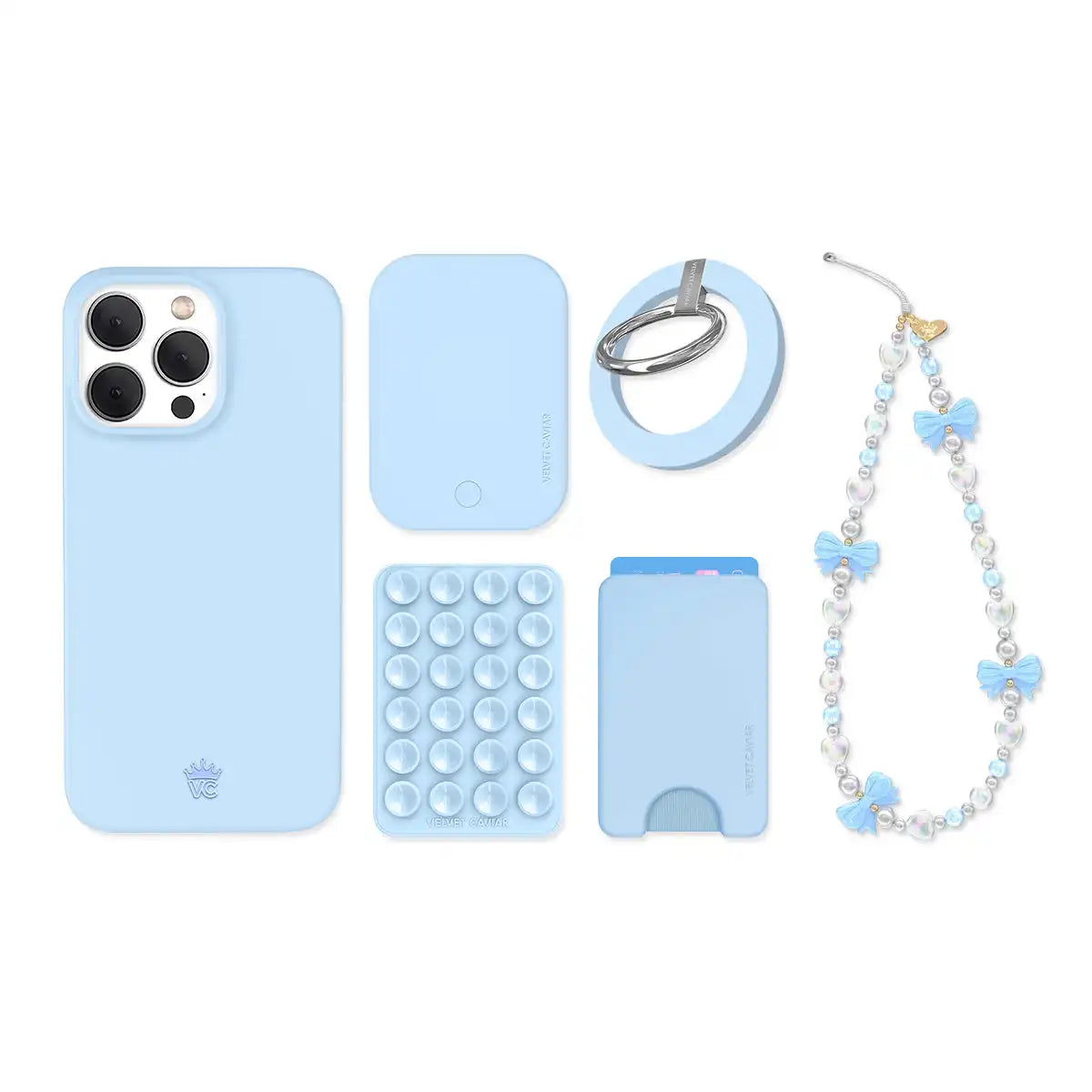 Cotton Candy Blue iPhone Bundle Set