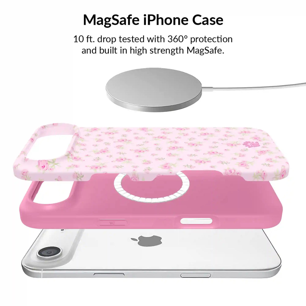 Dainty Pink Floral iPhone Bundle Set