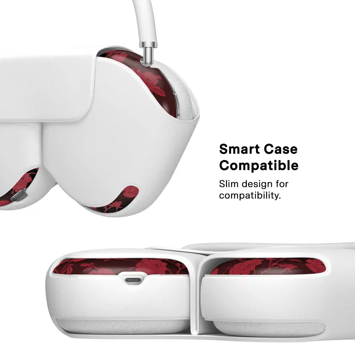 Dark Cherry Floral AirPod Max Case