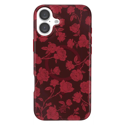 Dark Cherry Floral iPhone Case