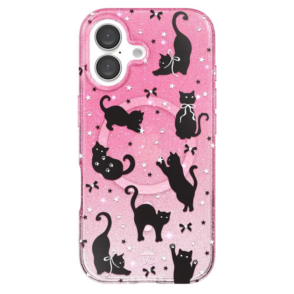 Lucky Kittens Glitter iPhone Case