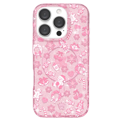 Pink Christmas Glitter iPhone Case