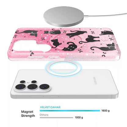 Lucky Kittens Glitter Samsung Case