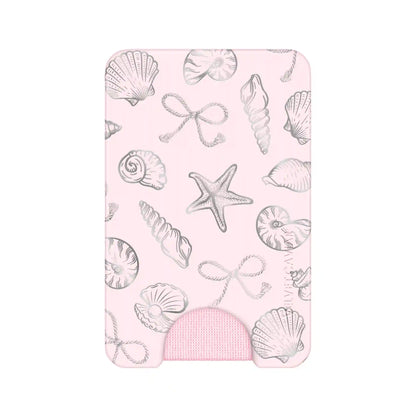 Pink Coastal Seashells MagSafe Wallet