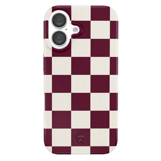 Burgundy Vibe Check iPhone Case