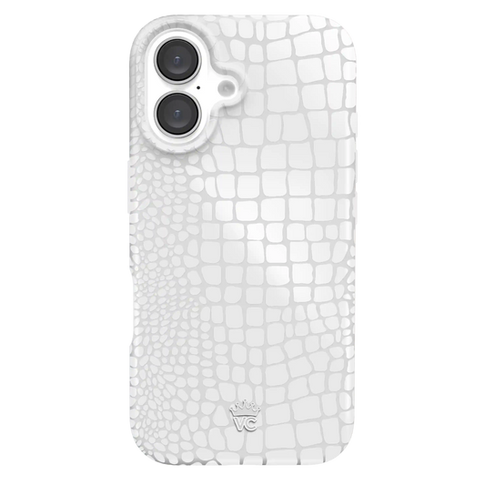 White Croc iPhone Case