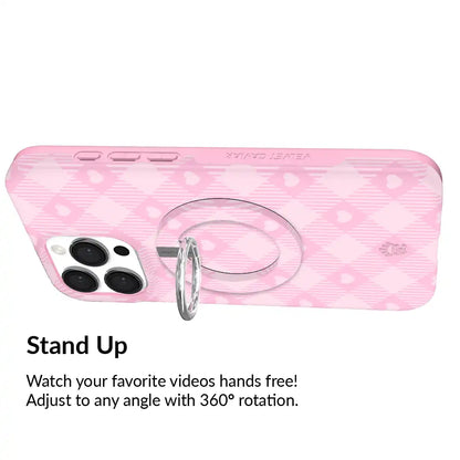 Dolly Pink Gingham MagSafe Grip Ring
