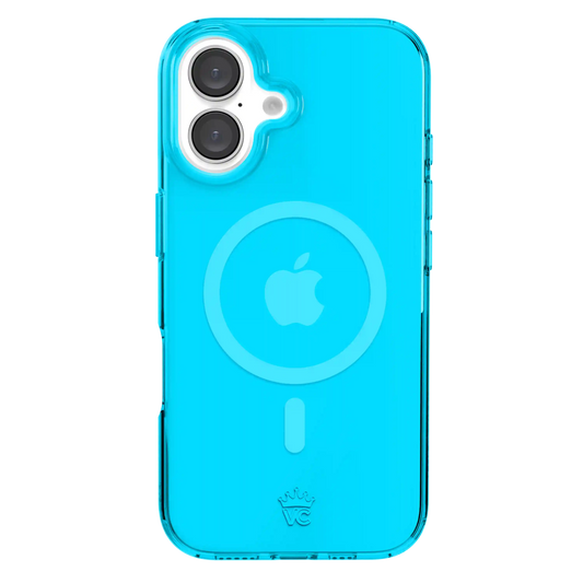 Neon Blue Clear iPhone Case
