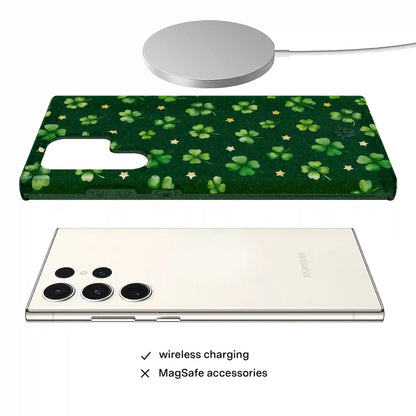 Lucky Clover Glitter Samsung Case