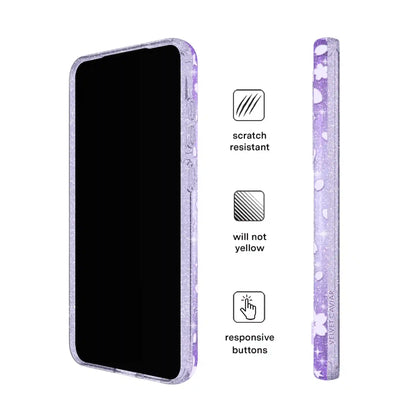 Lavender Cherry Blossom Glitter Samsung Case